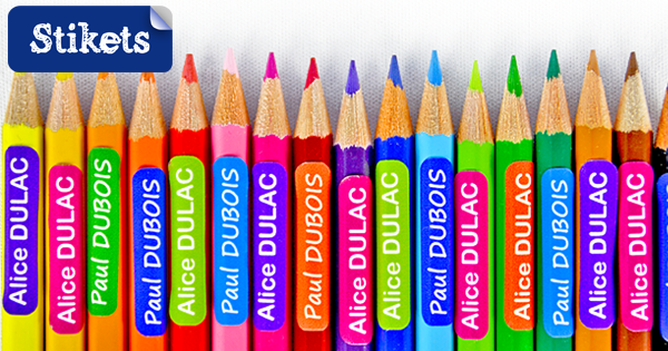 Étiquettes personnalisées - pour crayons et surfaces fines